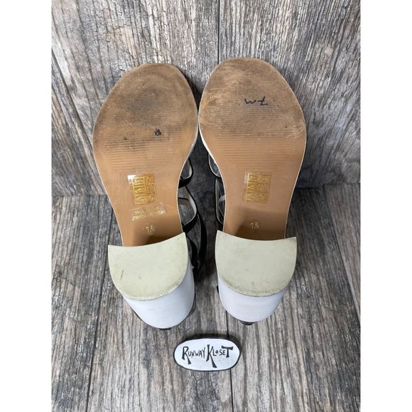 JEFFREY CAMPBELL CALIFORNIA Handmade IBIZA Encased Block Heel Women size 7.5 - Picture 10 of 12